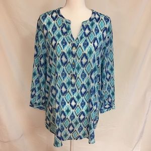 Grand & Greene tunic size large turquoise color